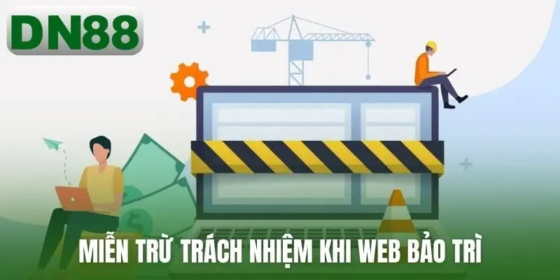 Miễn trừ trách nhiệm khi web bảo trì
