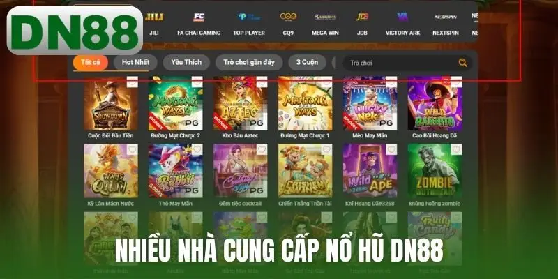 Nhiều nhà cung cấp nổ hũ DN88